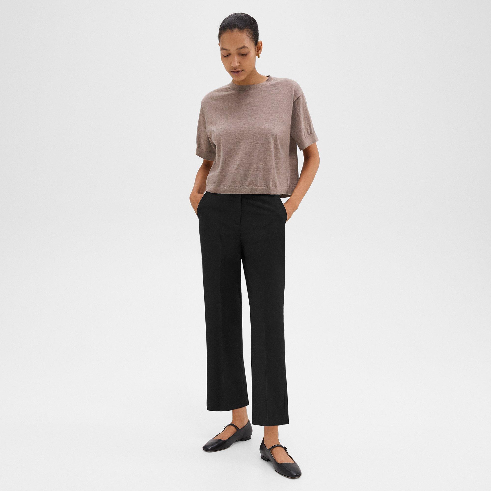 High-Waist Straight-Leg Pant in Good Wool