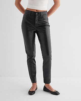 High Waisted Faux Leather '90S Skinny Pant