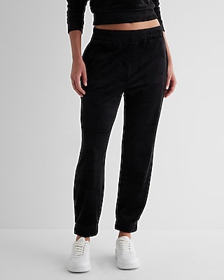 High Waisted Velour Joggers