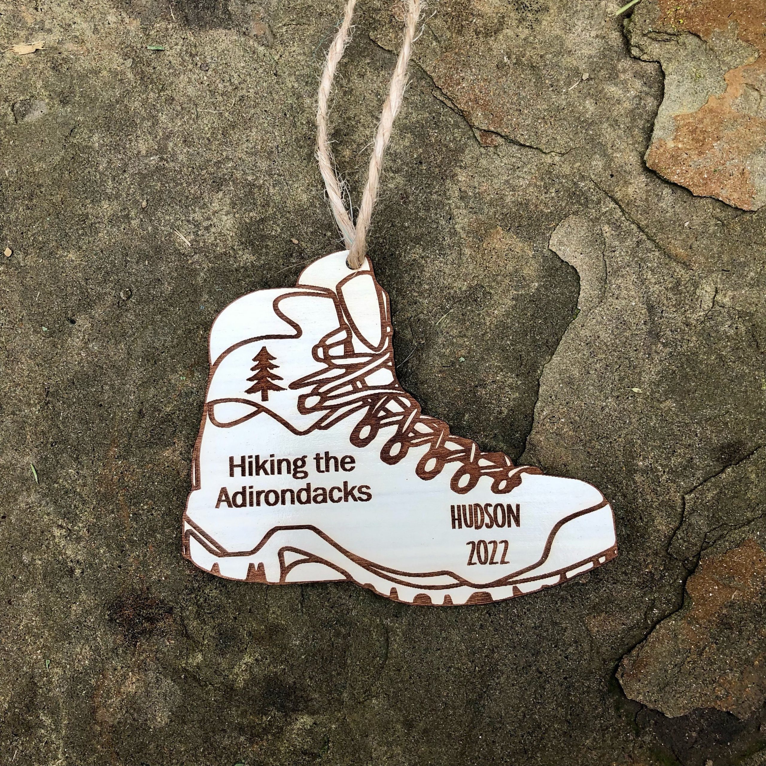 Hiking Boot Ornament, Hiking Christmas Hiker, National Park Gifts, Trail, Camping Happy Camper