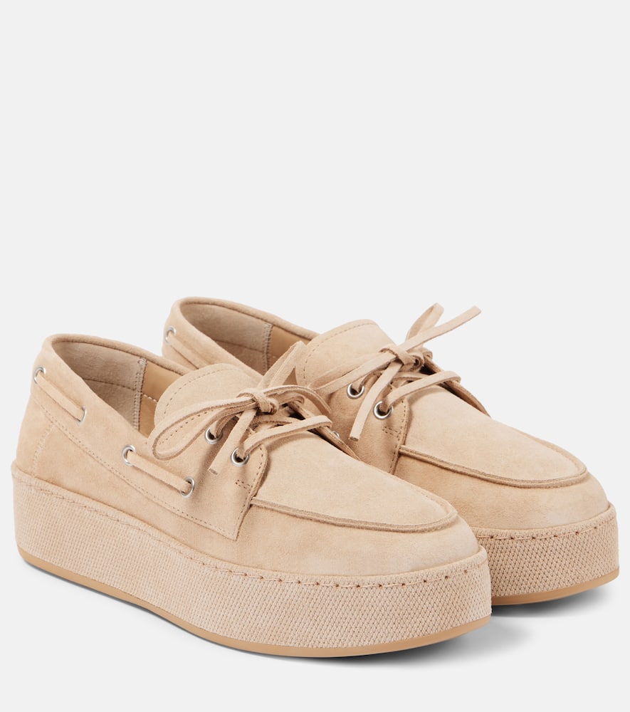 Hogan H681 suede platform boat shoes