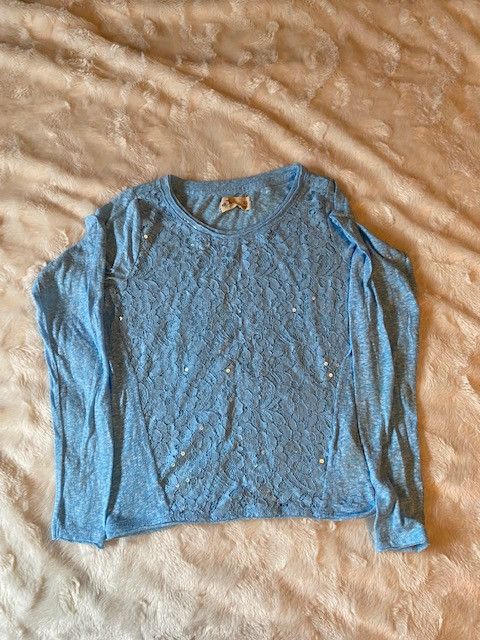 Hollister Long-Sleeve Top in Blue, Women's (Size XS)