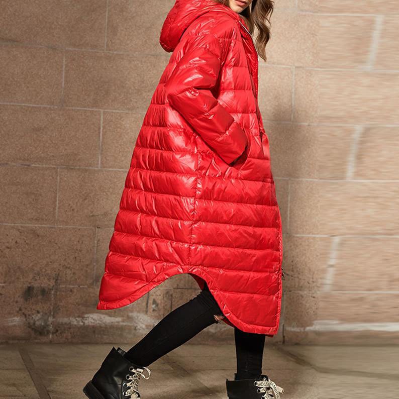 Hooded Long Down Jacket Puffer Coat Winter Coat, Loose Duck Women Warm Many Colors/Simplelinenlife 1101