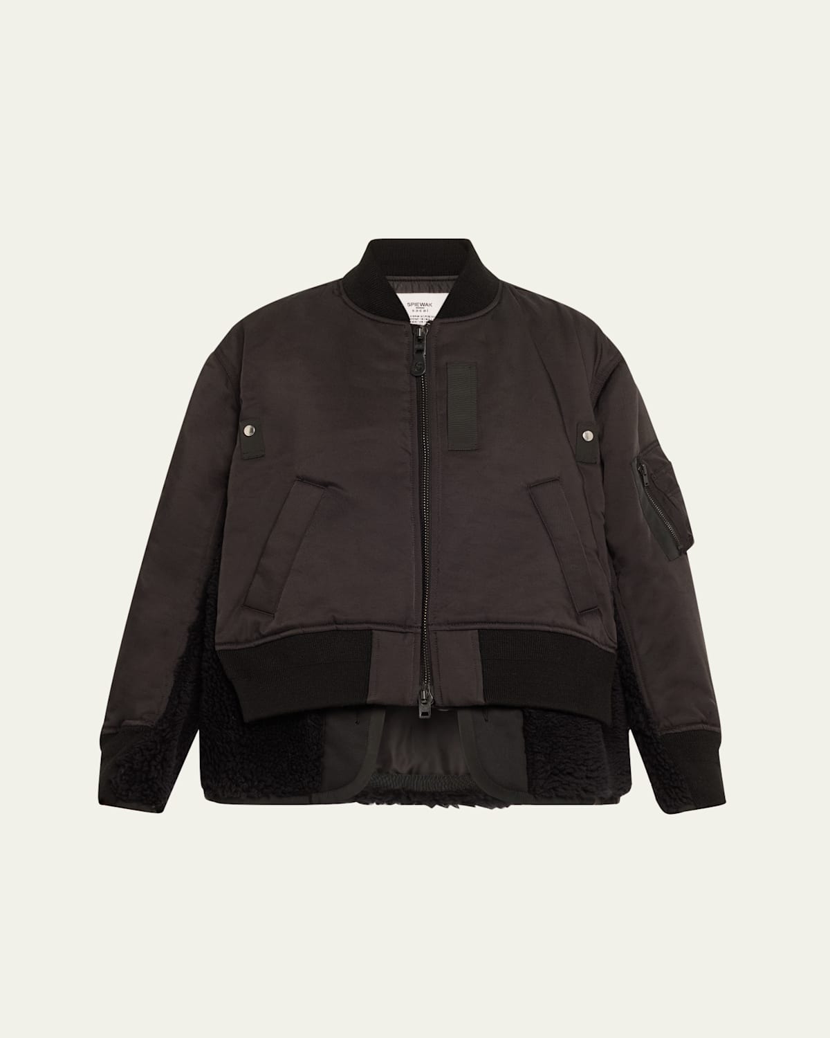 Hooded Spiewak Nylon Shearling Bomber Jacket