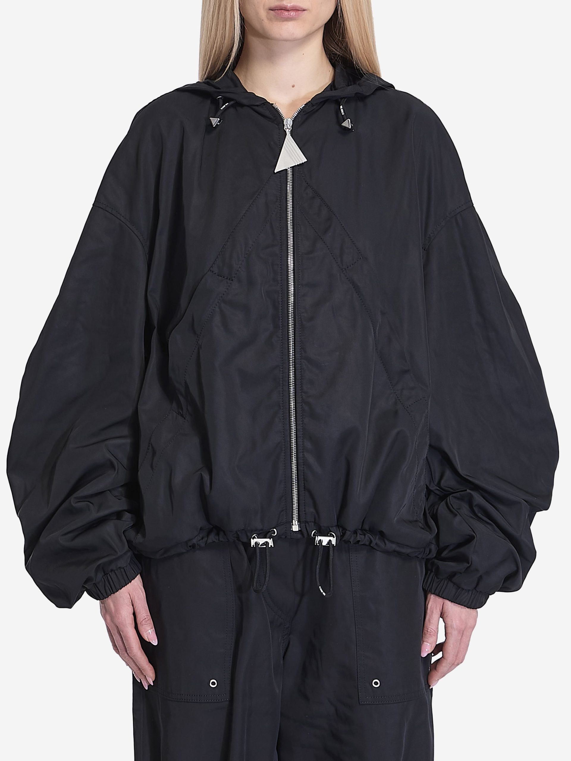 Hooded bomber jacket