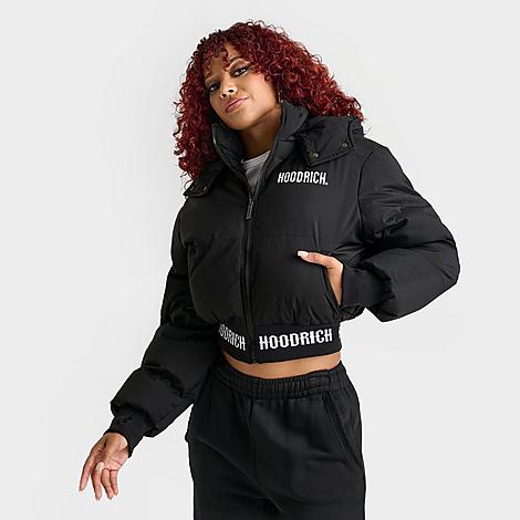 Hoodrich Women's Ari Puffer Jacket in Black/Black Size Small 100% Polyester