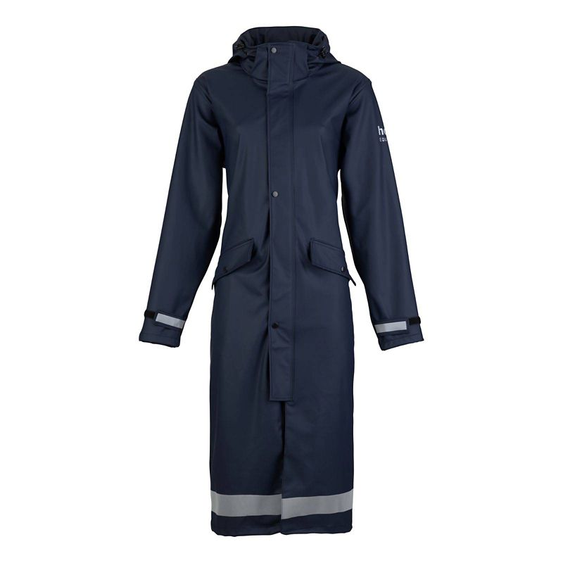 Horze Hazel Long Raincoat 4 Dark Navy