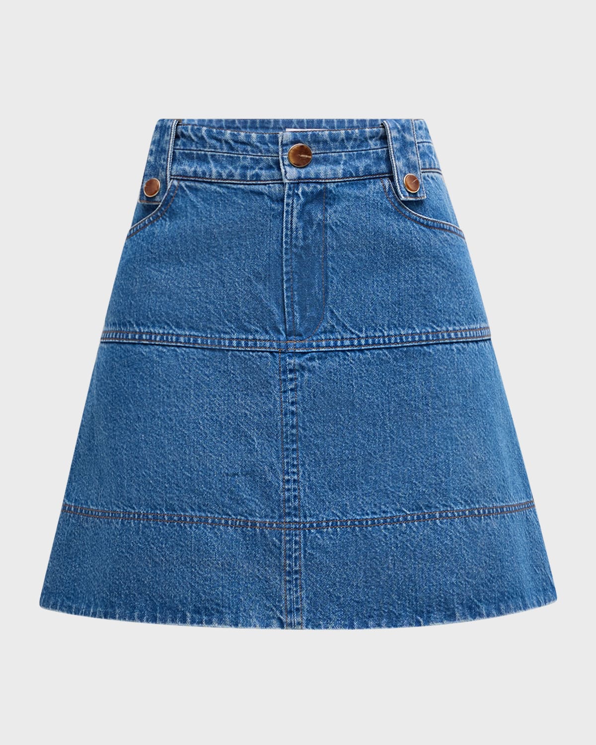 Hudie High-Waist Short Denim Skirt