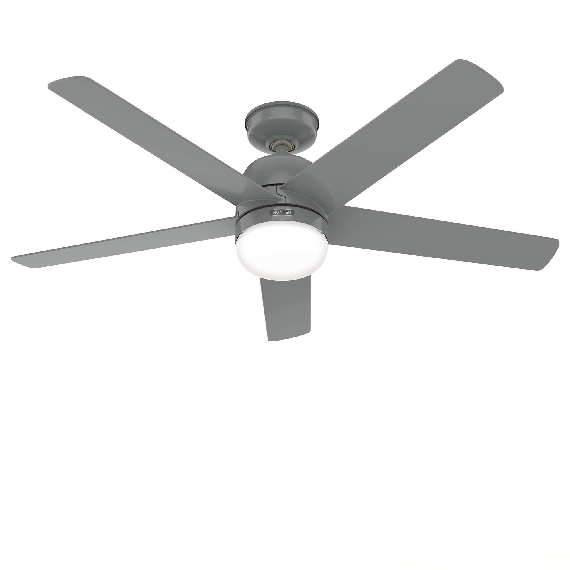 Hunter Anorak Outdoor 52 LED Anorak 52" 5 Blade Indoor / Outdoor WeatherMax LED Ceiling Fan with Wall Control Quartz Grey Fans Ceiling Fans Outdoor