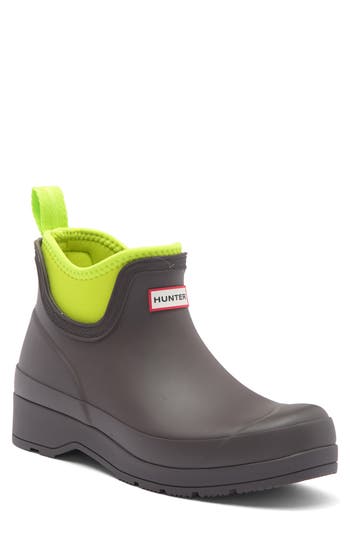 Hunter Neoprene Cuff Waterproof Chelsea Rain Boot in Seep/Acid Green/Acid Green at Nordstrom Rack, Size 6