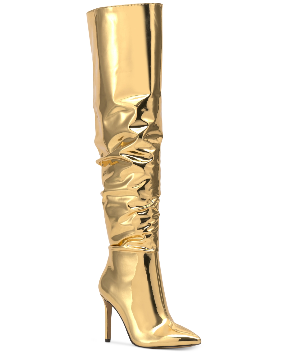 I.n.c. International Concepts Women's Iyonna Over-The-Knee Slouch Boots, Created for Macy's - Gold Patent