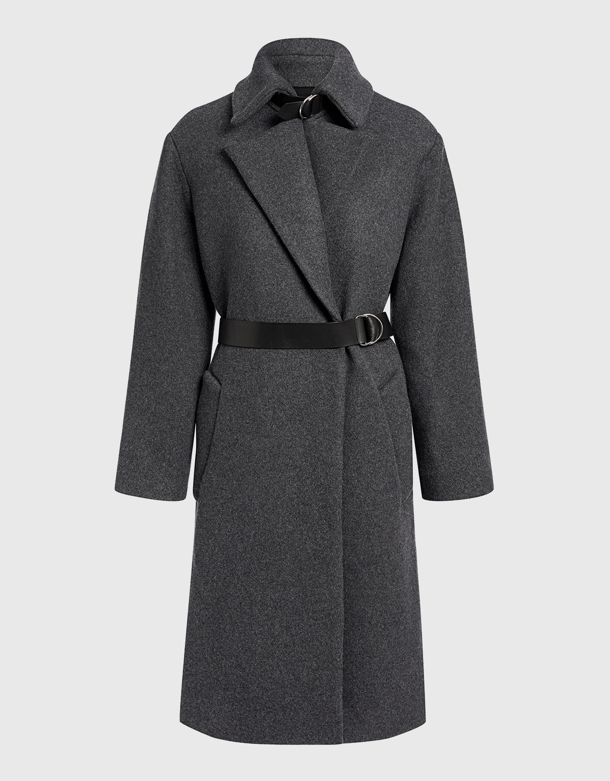 IRO Accelerate Wool-blend Belted Long Coat - 34