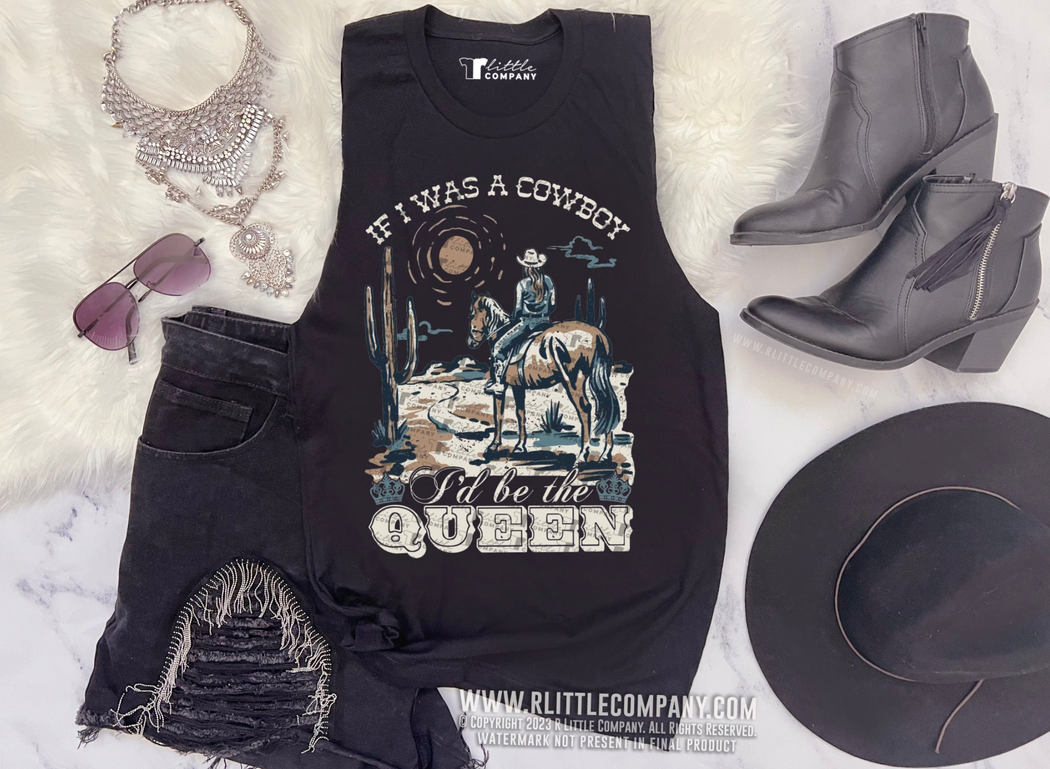 If I Was A Cowboy Unisex Cut Tank Xs-5Xl/Country Concert Tee, Cowgirl Western Tank, Women's Graphic Tank Top, Festival