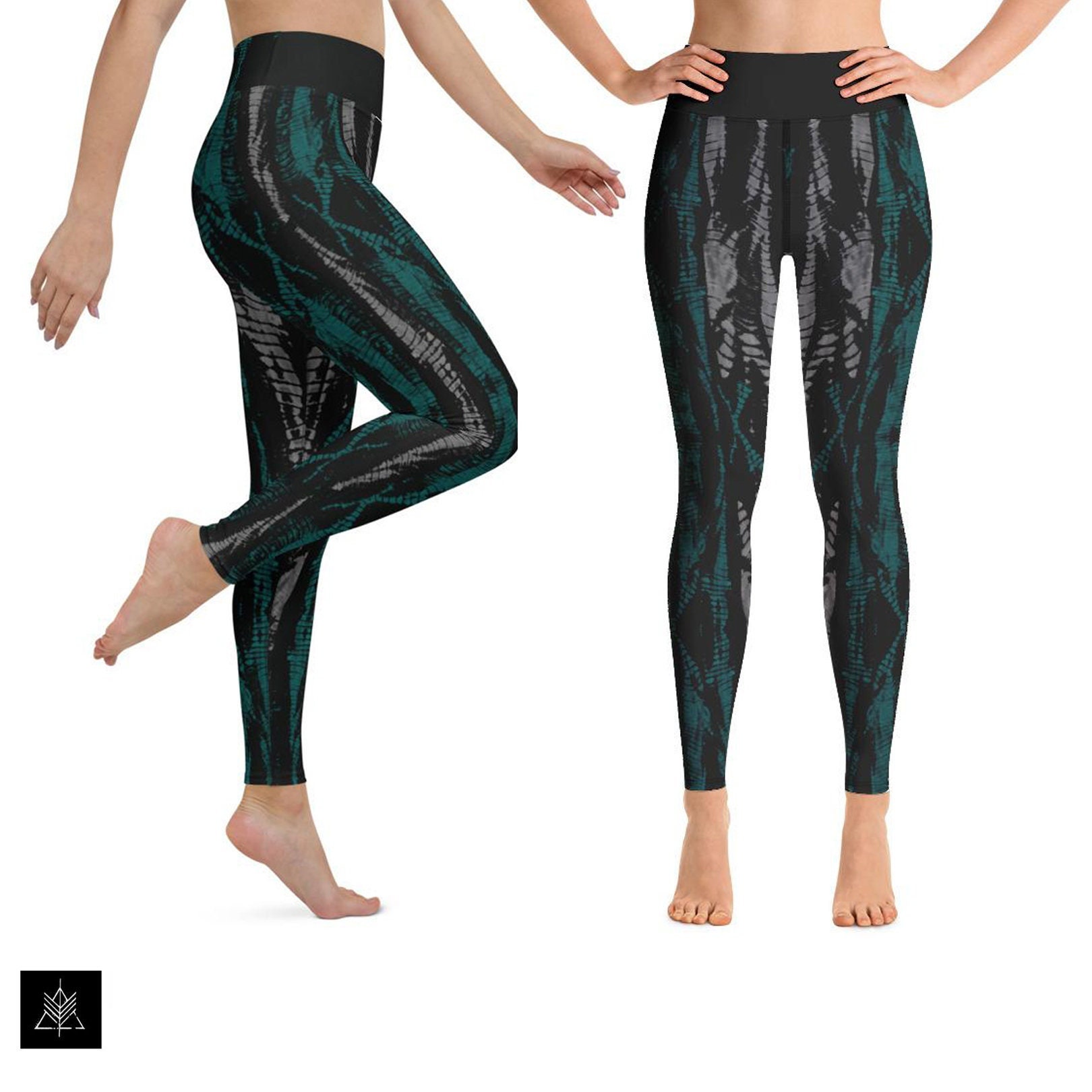 Iffi Creations/Designed Yoga Leggings Printed Leggings Tie Dye Festival Activewear