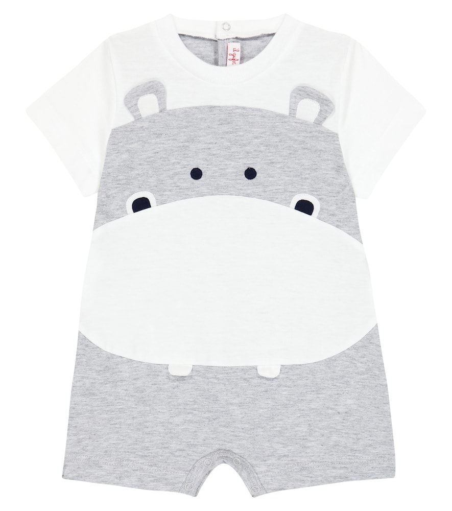 Il Gufo Baby hippo cotton bodysuit