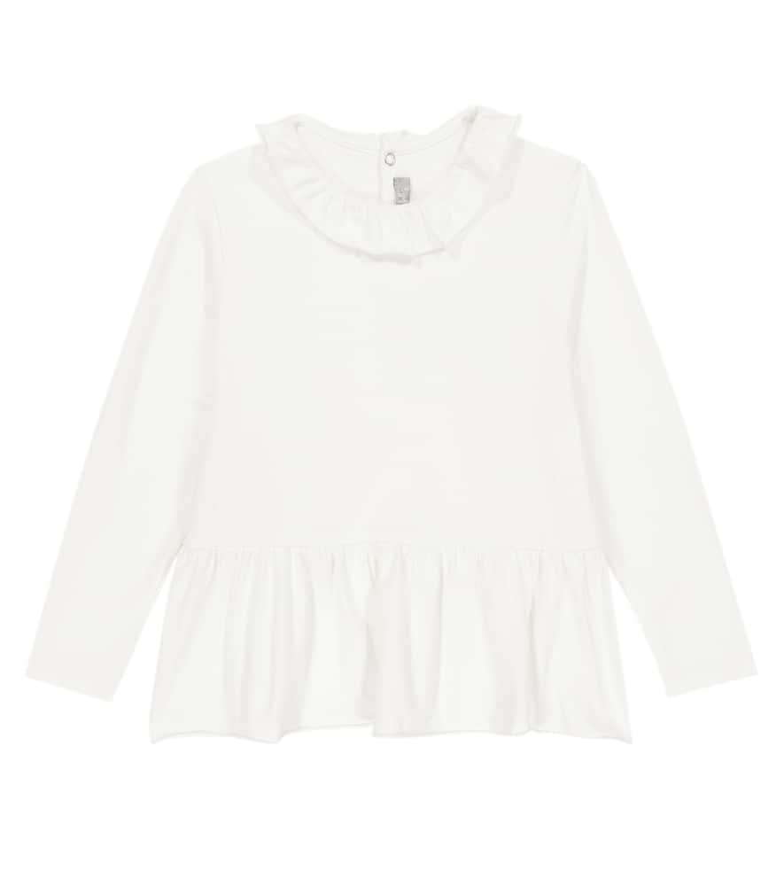 Il Gufo Cotton-blend peplum top