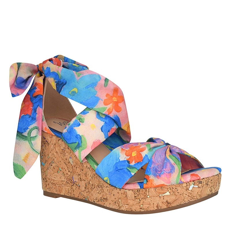 Impo Women's Orabelle Wrap Wedge Sandals (Pastel Multi) - Size 10.0 M