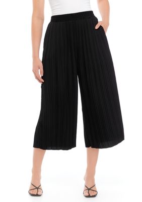 Industry Women's Pull On Cropped Pleated Pants, Black, XS