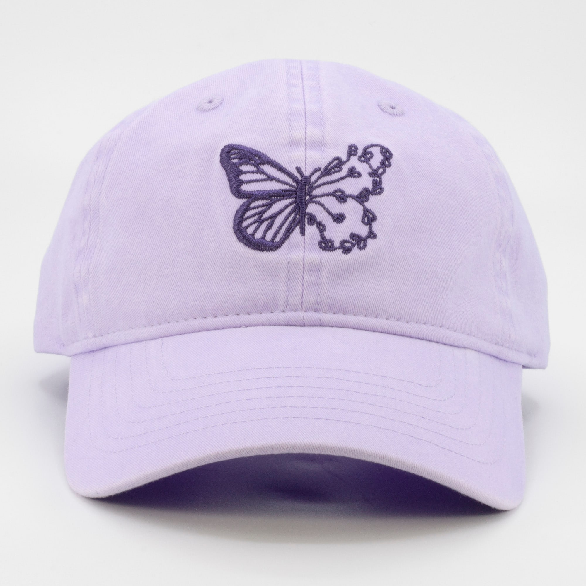 Infinity Brands Women's Floral Butterfly Hat Cotton in Purple | LW22-126GWB