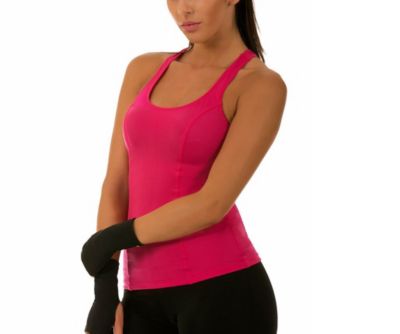 InstantFigure Women's Racer Back Activewear Tank Top, Fuchsia