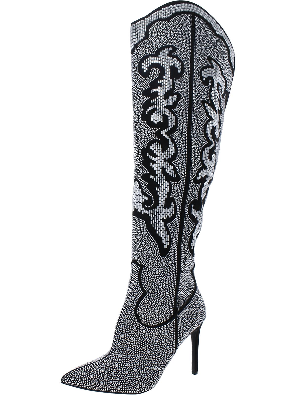 Iresa 4 Womens Embellished Thigh High Over-The-Knee Boots