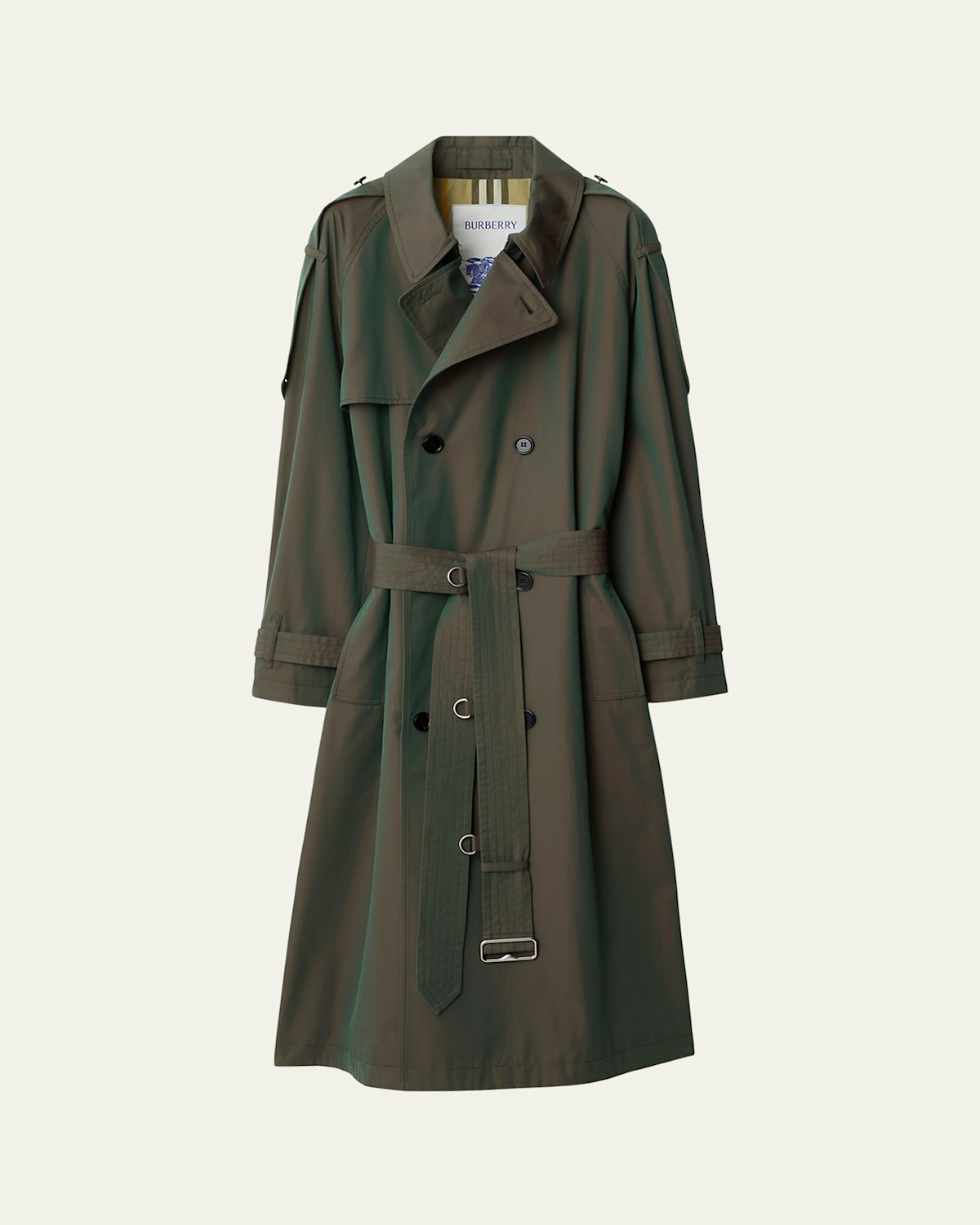 Iridescent Belted Trench Coat