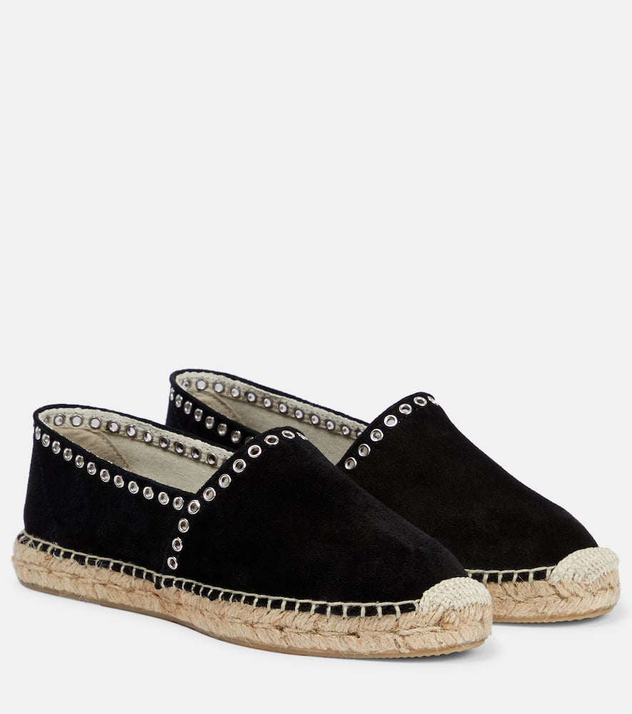 Isabel Marant Canae eyelet-trimmed suede espadrilles