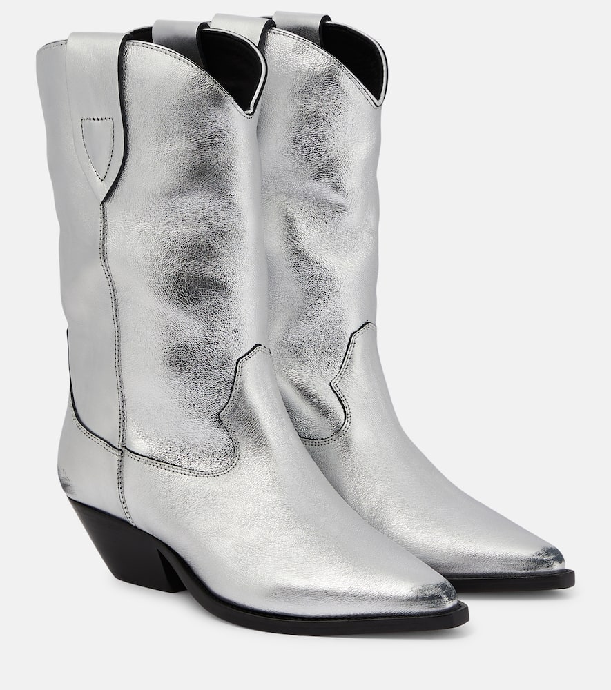 Isabel Marant Duerto metallic leather cowboy boots