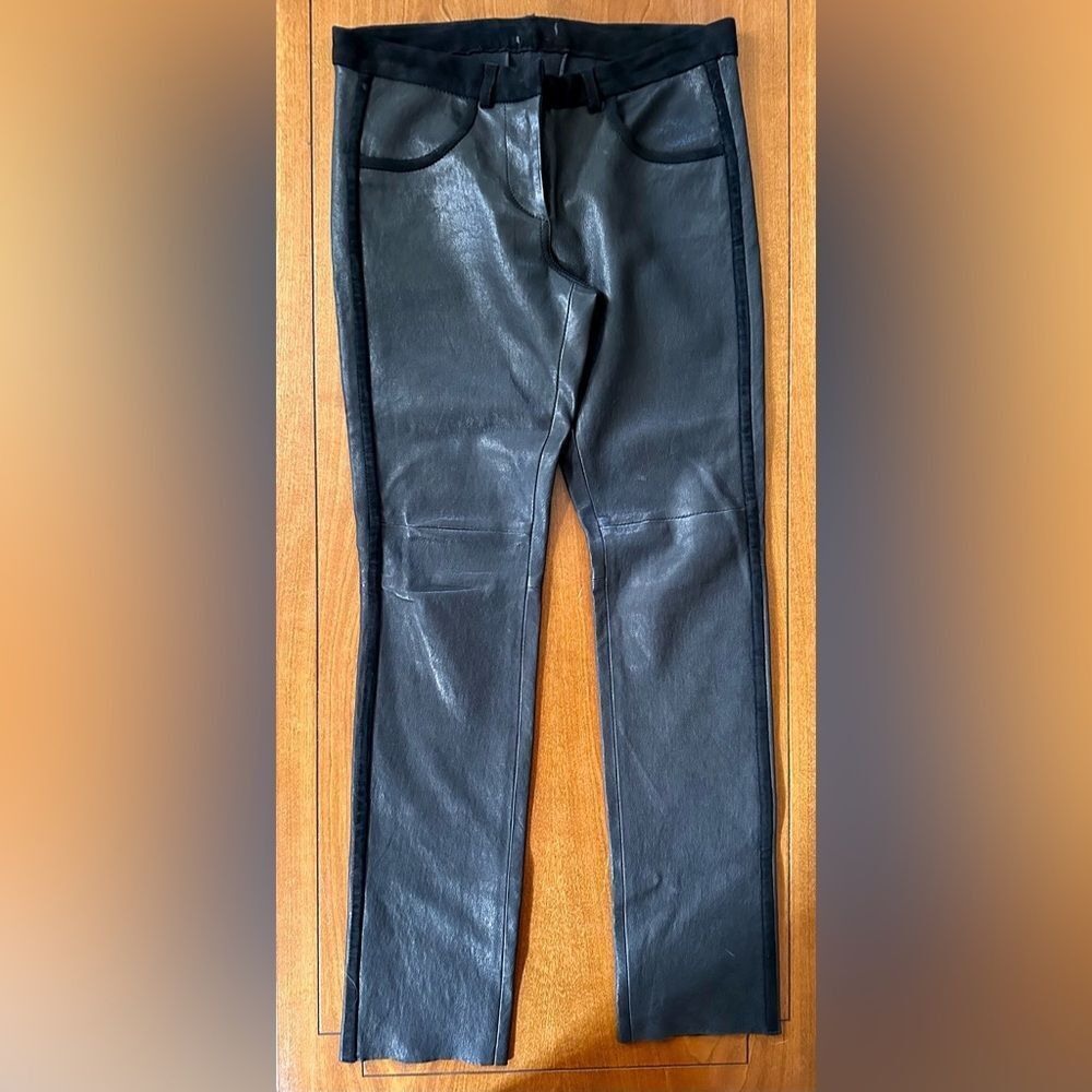 Isabel Marant Lambskin Leather Pants - Petite Size 0/2 Xs S in Black, Women's