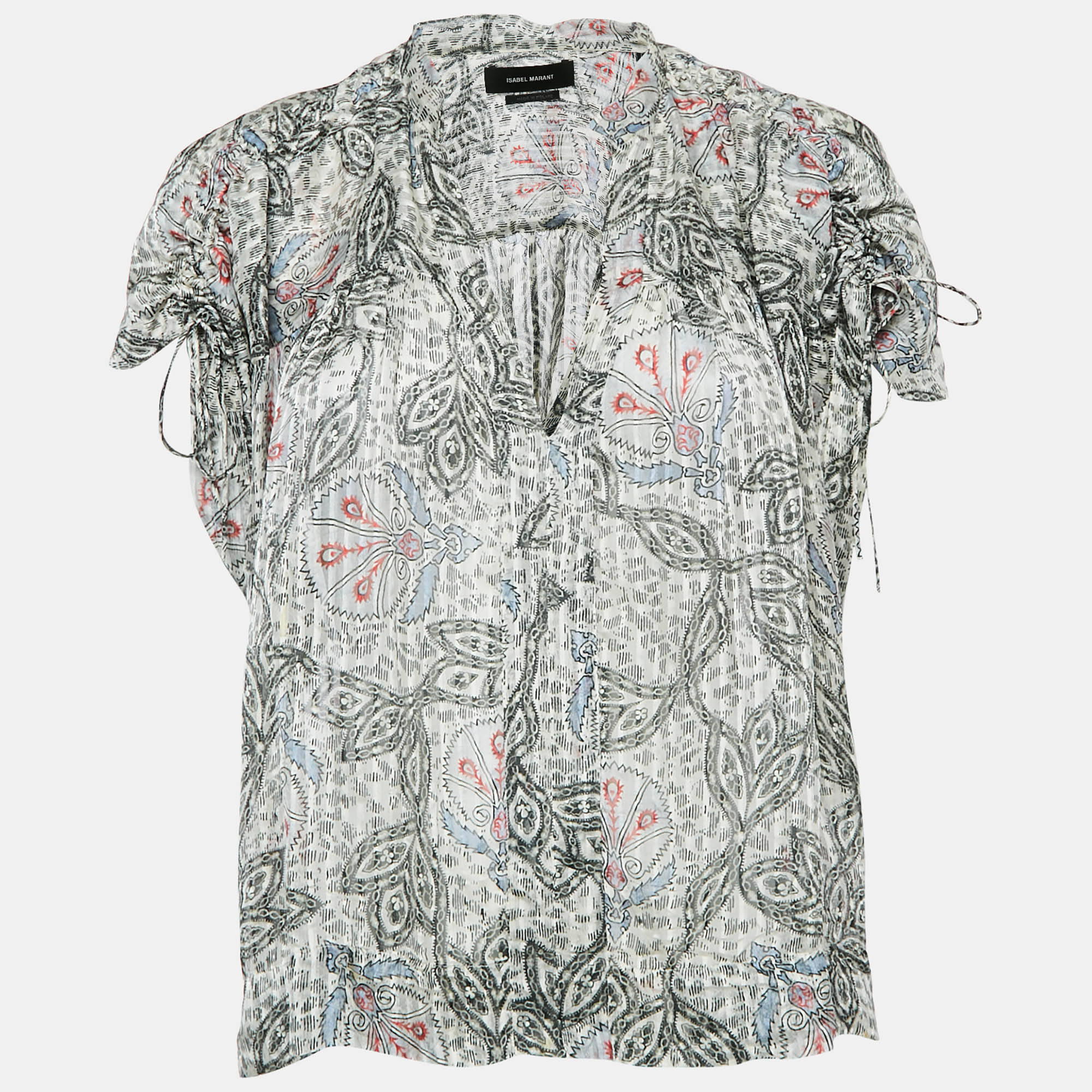 Isabel Marant Multicolor Printed Silk Blouse M