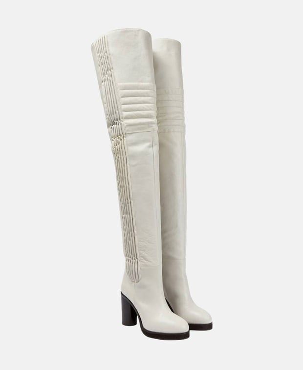 Isabel Marant Over-The-Knee Boots in White, Women's (Size 11)