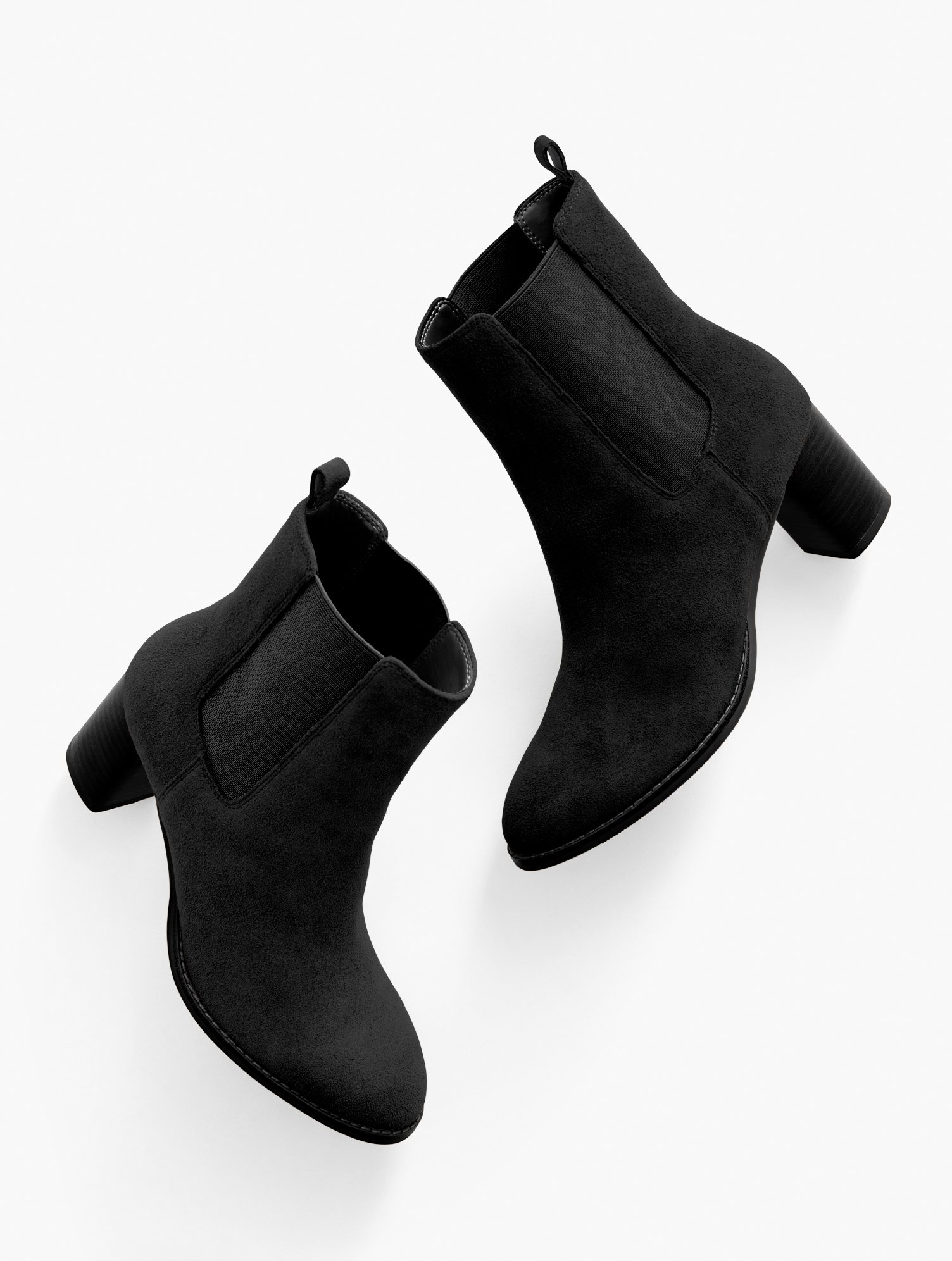 Isra Chelsea Suede Ankle Boots - Black - 5M Talbots