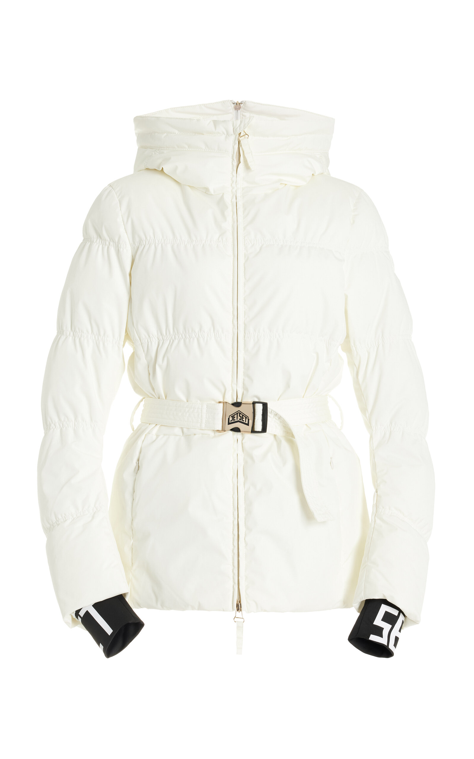 JETSET - Chamonix Belted Ski Jacket - White - 3 - Moda Operandi