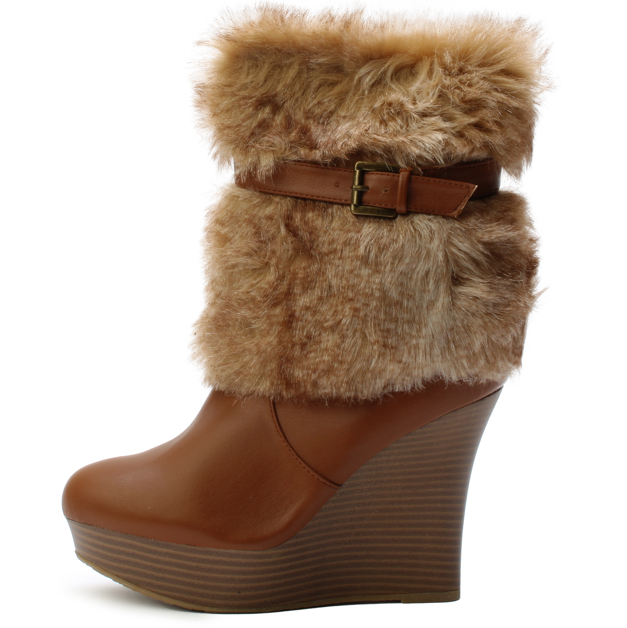 JPM Ceasar29 Fur Wedge Boots