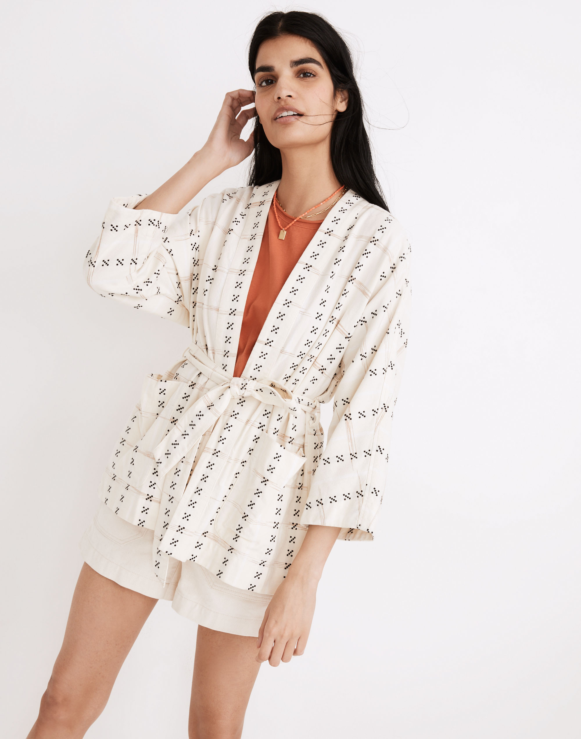 Jacquard Wrap Jacket