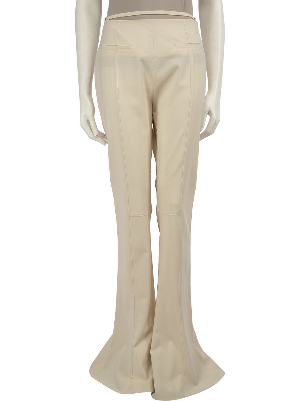 Jacquemus Beige Wool Flared Leg Le Splash Trousers