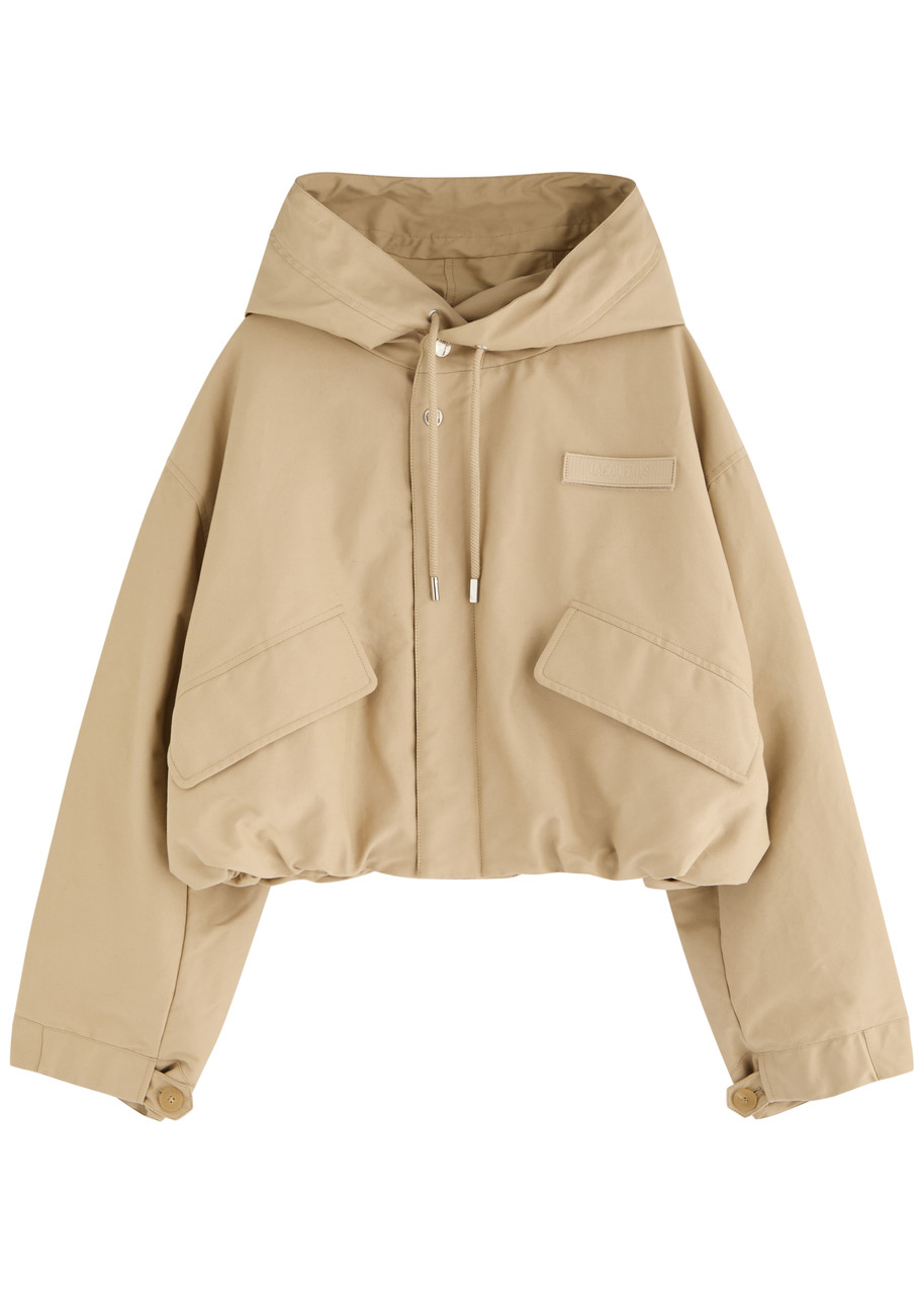 Jacquemus La Parka Courte Caraco Hooded Canvas Jacket - Beige - 36 (UK8 / S)