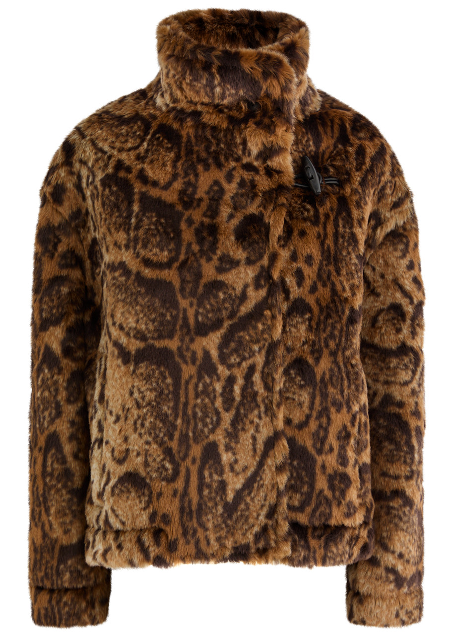 Jacquemus Le Blouson Fernando Leopard-print Faux fur Coat - Multi Animal - 34 (UK6 /xS)