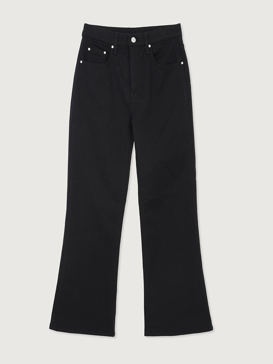 Jane Cotton Bootcut Pants_Black