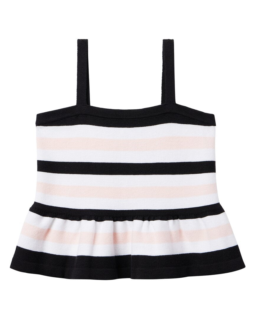 Janie and Jack Striped Peplum Cropped Top