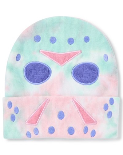 Jason Voorhees Mask Pastel Big Face Cuff Beanie Hat - Friday the 13th