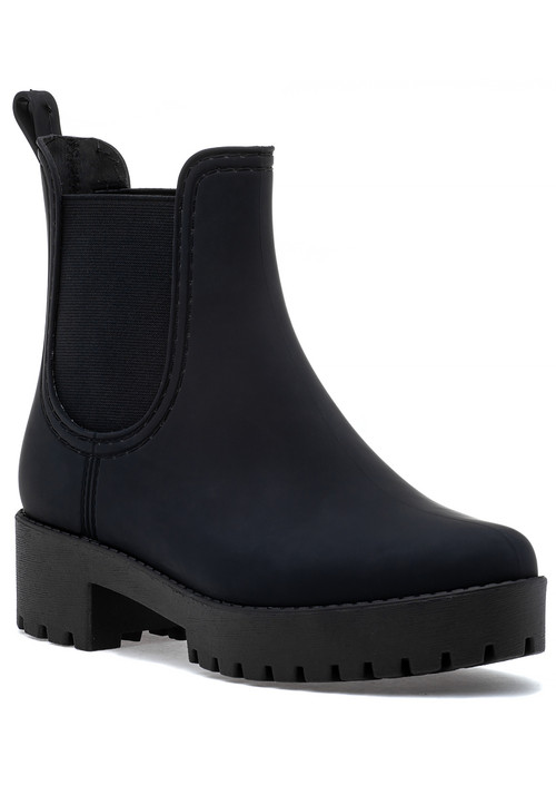 Jeffrey Campbell Cloudy Rain Boot Black Matte - Black 6 Medium