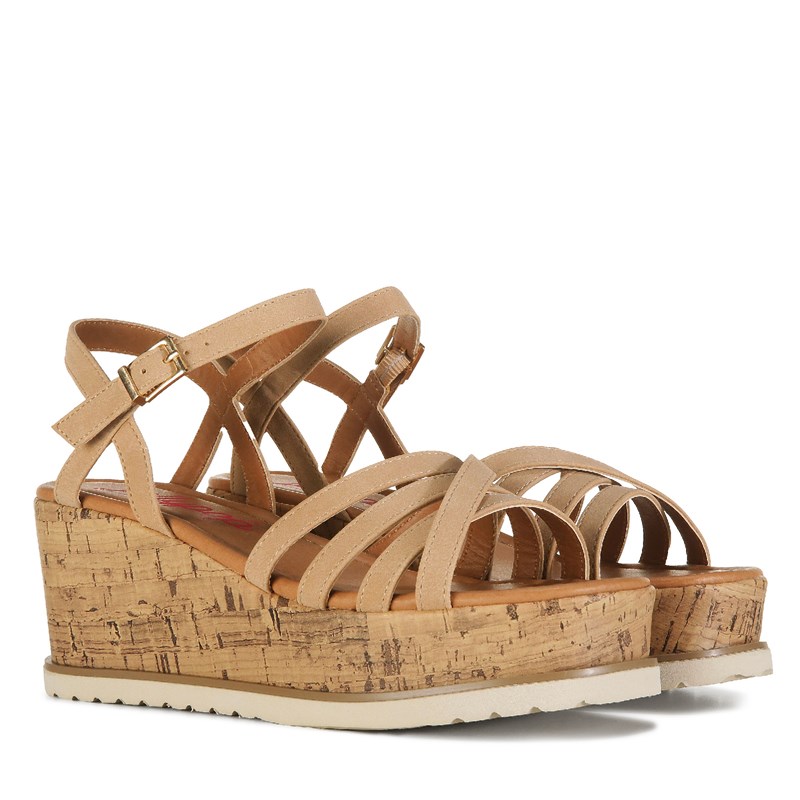 Jellypop Women's Maeve Wedge Sandals (Nude) - Size 10.0 M