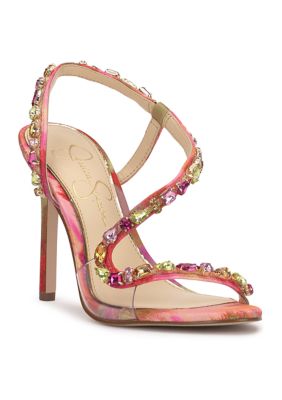 Jessica Simpson Jaycin Jewel Heeled Sandals, Pink, 6M