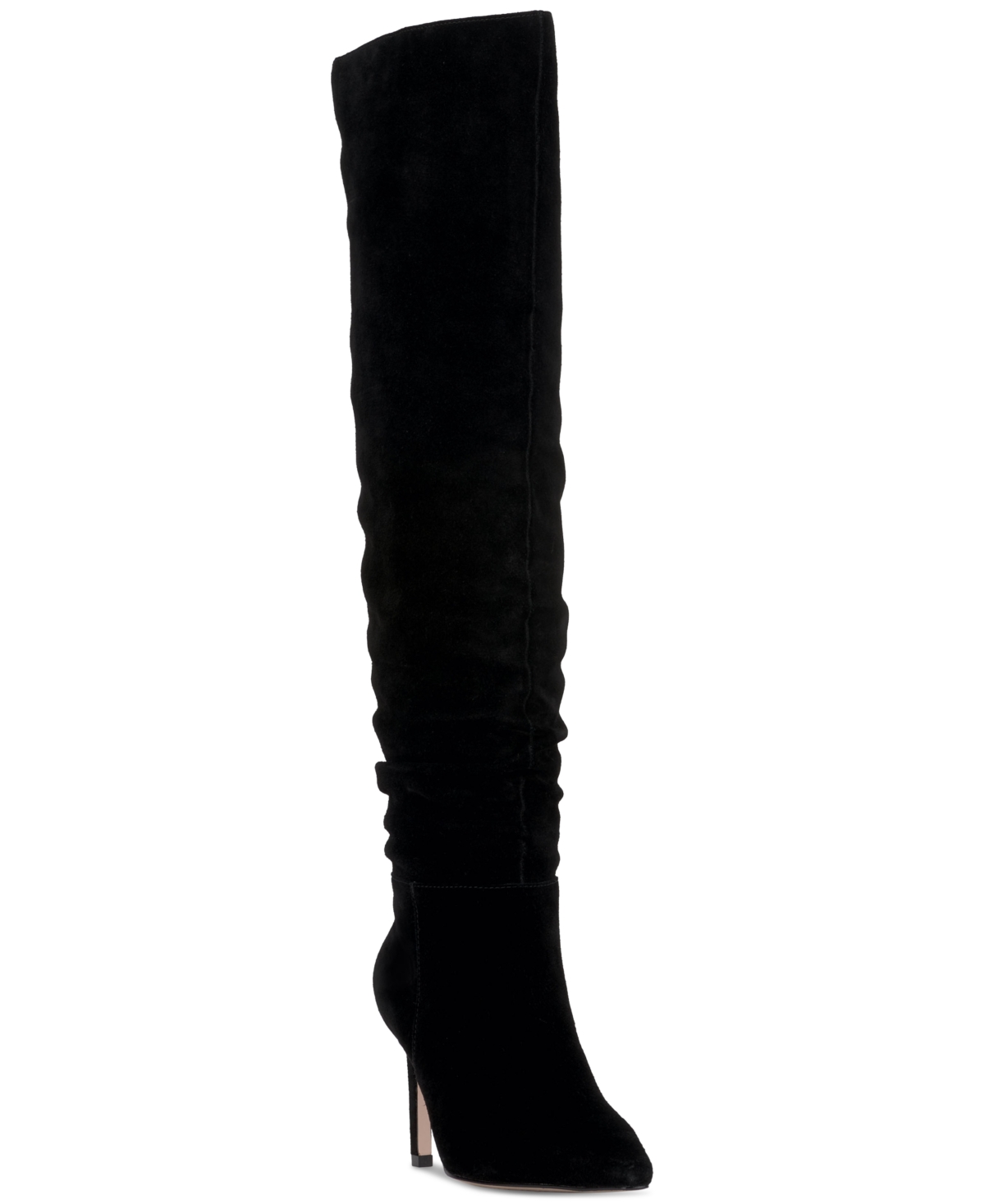 Jessica Simpson Women's Emetta Wide-Calf Over-The-Knee Stiletto Boots - Black Suede