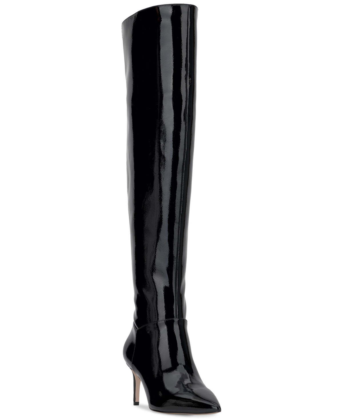 Jessica Simpson Women's Verity Wide-Calf Over-The-Knee Dress Boots - Black Patent