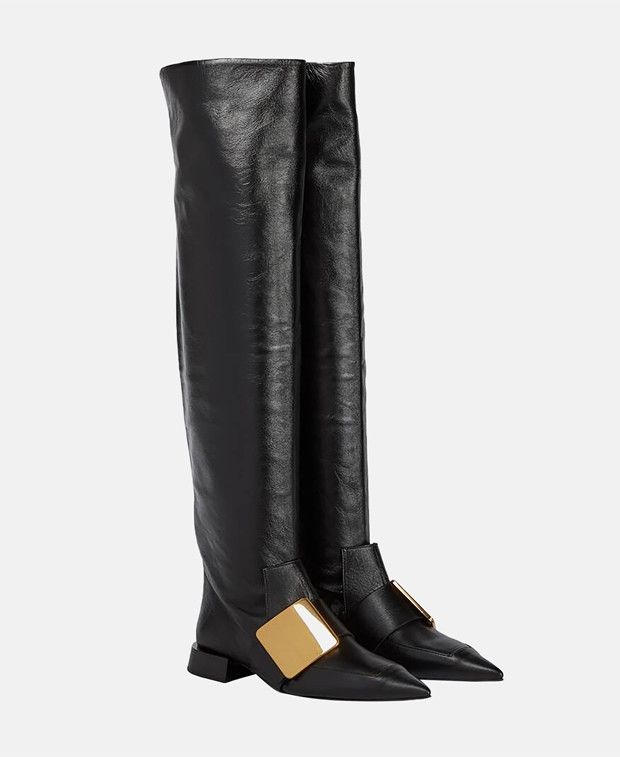 Jil Sander Over-The-Knee Boots in Black, Women's (Size 5)