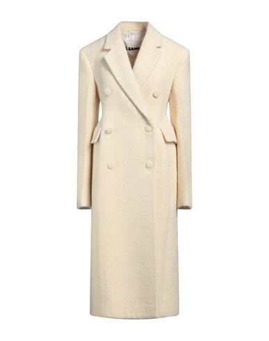 Jil Sander Woman Coat Pastel yellow Size 0 Virgin Wool, Mohair wool, Alpaca wool, Polyamide