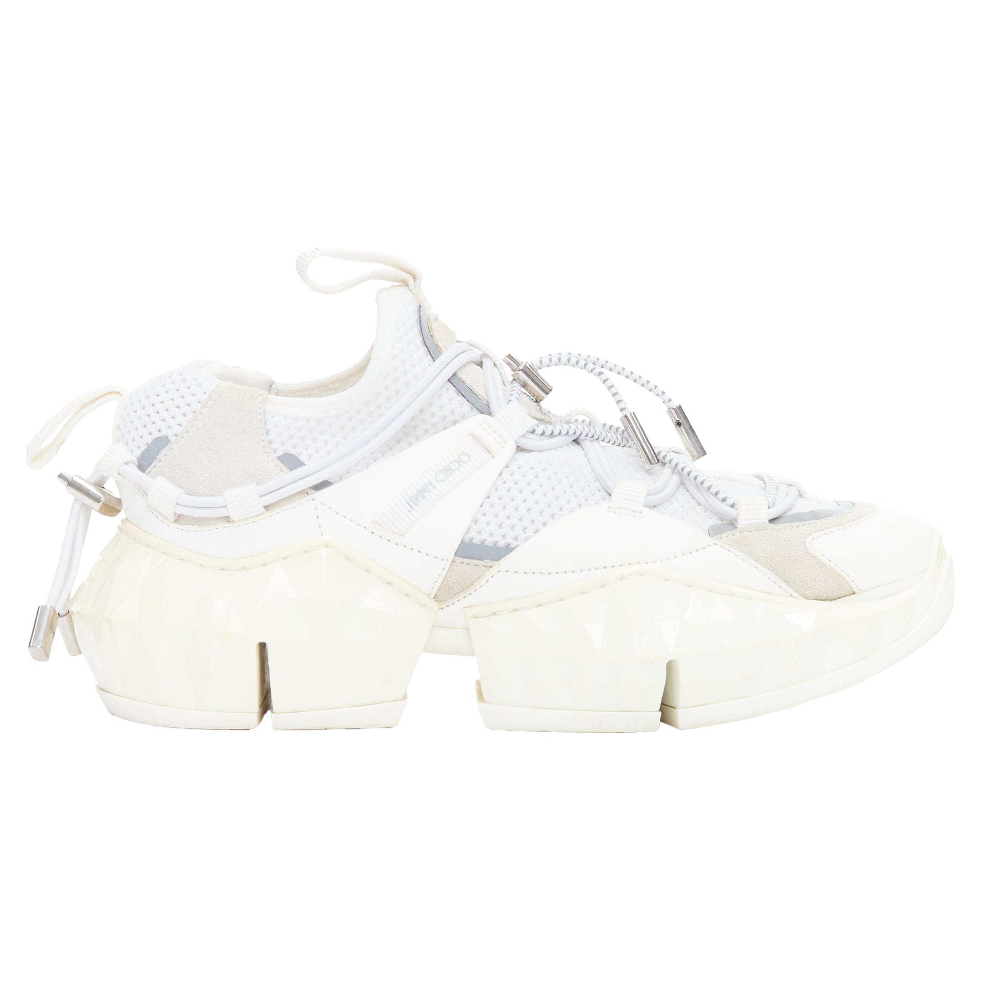 Jimmy Choo Diamond Trail Faceted Chunky Sole Sneakers