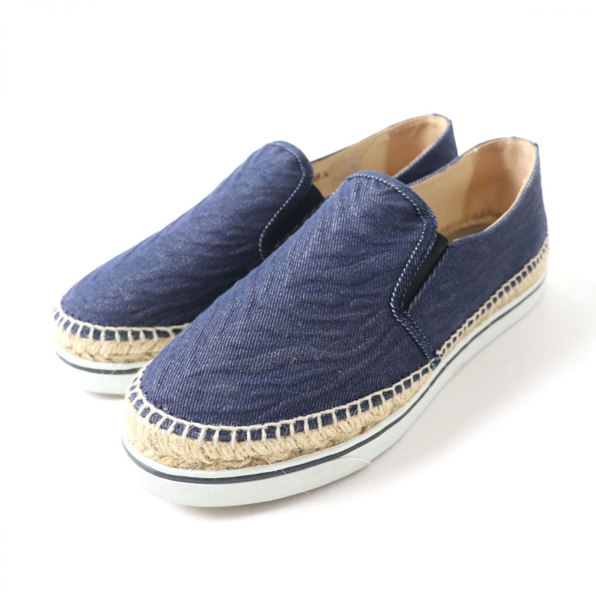 Jimmy Choo Jimmy Choo Logo Metal Espadrilles Slip-Ons 38.5 Others Shoes in Blue, Women's